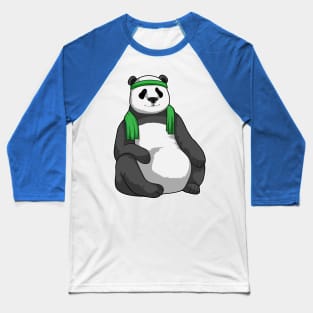 Panda at Fitness with Towel Baseball T-Shirt